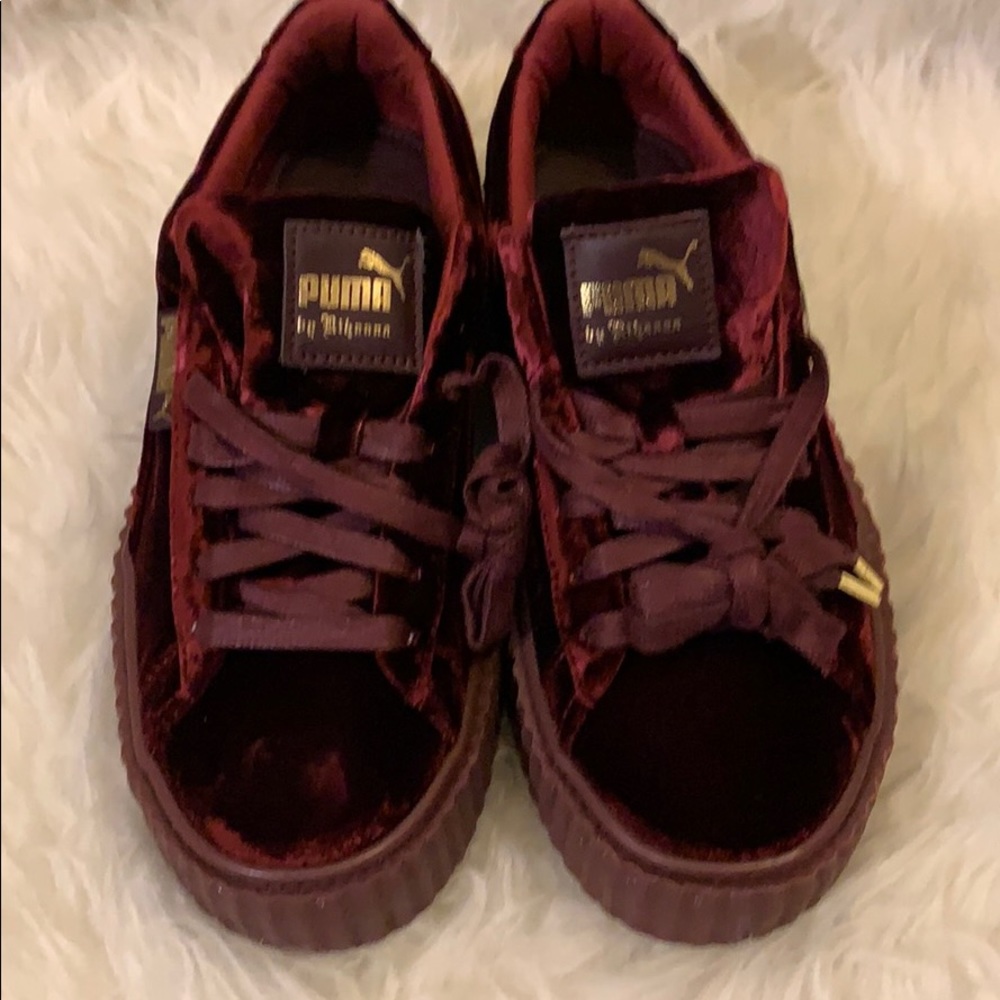 FENTY RIHANNA BURGUNDY CREEPERS. BRAND NEW